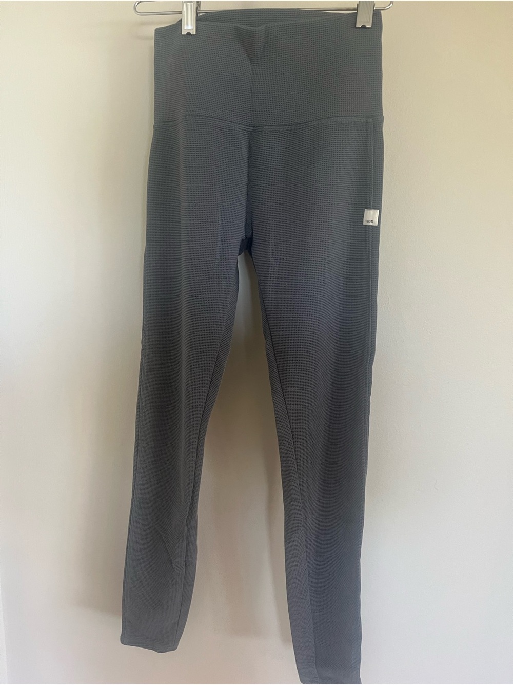 Vuori Pose Waffle Legging XS Charcoal High Rise Textured Yoga Lounge
